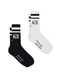A|X ARMANI EXCHANGE mens Logo Crew 2-pack Socks,...