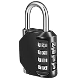 Combination Lock Resettable 4 Digit Padlock with...