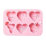 Cake And Silicone Heart Shaped Mould Tray Mould 6...