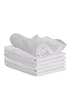 GREEN LIFESTYLE 5 Pack 12x14, White Shop Towels...