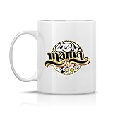 Mama Cow Print Trendy Ceramic Coffee Mug, Mothers...