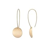 Statement Long Gold Round Dangling Earrings for...