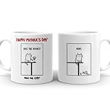 Personalized Mothers Day Coffee Cup Mug, Funny Cat...