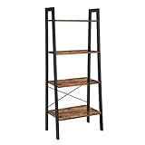 VASAGLE Ladder Shelf, 4-Tier Bookshelf, Storage...