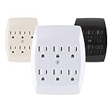 GE home electrical 6-Outlet Extender Wall Tap,...