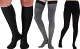 (9 Pairs) Opaque Compression Stockings Pantyhose...