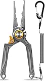 TRUSCEND Fishing Pliers Saltwater with Mo-V Blade...