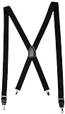 Dockers Men's Solid Suspender ,Black,