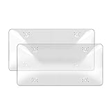 2 pcs License Plate Covers with Clear Bubble...