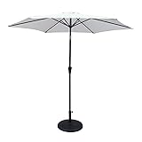 8.8Ft Patio Umbrella with Round Resin Base...