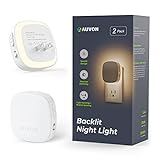 AUVON Plug-in LED Backlit Night Light with Motion...