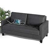 STHOUYN Comfy Loveseat Sofa Small Grey Couch Small...