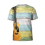 Guitar Men's Sporty Short Sleeves T-Shirt 3D Cool...
