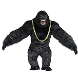 Piamif Inflatable Gorilla Costume with Gold...