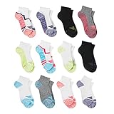 Hanes girls Cool Comfort Ankle Socks, 12-pair Pack...