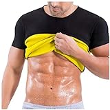 Sleeve Shaper Tummy Men's Short Sweat Vest Fitness...