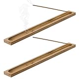 2 Pieces Natural Bamboo Incense Stick Holder Home...