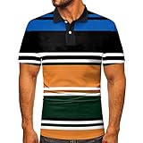 Men's Golf Shirts Short Sleeved Zipper Pique...