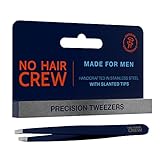 NO HAIR CREW Precision tweezers for men, hand...