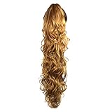 Long Clip-in Curly Jaw Ponytail Clip In Hair...