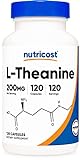 Nutricost L-Theanine 200mg, 120 Capsules, Double...