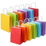 30 Pieces Kraft Paper Rainbow Party Favor Bags...