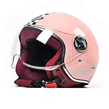 3/4 Motorcycle Open-Face Helmet for Adults, DOT...