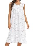 FMIRREO Sleeveless Cotton Nightgown Full Length...