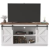 JUMMICO Farmhouse TV Stand up to 65 Inches, Mid...