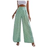 Women's Casual Floral Loose Printed Waist Pants...