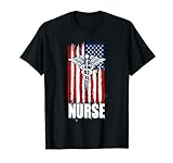 American Flag Nurse Two Snake and Caduceus Nursing...