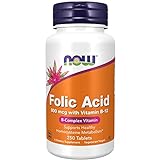 NOW Supplements, Folic Acid 800 mcg + B-12...