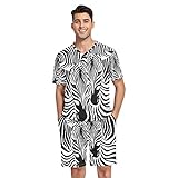 KOPIRIT Men's Pajama Set Zebra Couple Skin Texture...