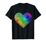 Pride Rainbow LGBT Flag Fingerprint Love Heart...
