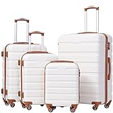 Coolife Luggage 3 Piece Set Suitcase Spinner...
