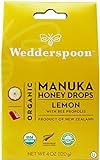 Wedderspoon Organic Manuka Honey Drops, Lemon &...