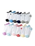 OYOANGLE Girl's 12 Pairs Solid Simple Ankle Socks...