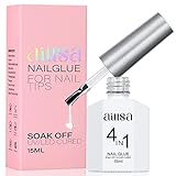 AILLSA Gel Nail Glue for Acrylic Nails, 4 in 1...