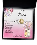 Nana Sterling Silver Sunflower Bracelet - Gift for...