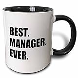 3dRose Best Manager Ever Two Tone Mug, 1 Count...