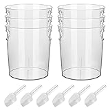 6 PCS 5.5*6.9*6.5 inch Plastic Ice Buckets Clear...