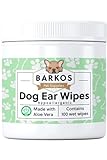 Barkos Pet Supplies Dog Ear Cleaner Wipes |...