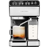 Chefman 6-in-1 Espresso Machine with Built-In Milk...