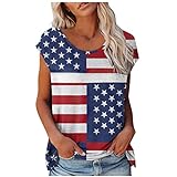 Camiseta la Bandera Americana Mujer Camisetas...