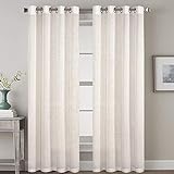 Elegant Linen Blended Curtains Privacy Protection...