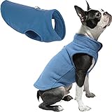 Gooby Fleece Vest Dog Sweater - Blue, Medium -...