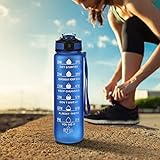 1000ml Outdoor Clear Water Bottles, Pure Color...