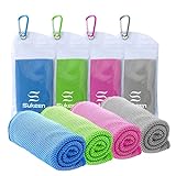 Sukeen [4 Pack Cooling Towel (40'x12'), Ice Towel,...