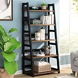 5 Ladder Bookshelf, Open Storage Bookcase, Free...