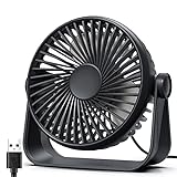 TriPole Small Desk Fan 3 Speeds Strong Airflow USB...